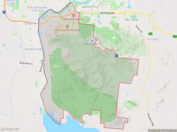 Douglas, Queensland Polygon Area Map