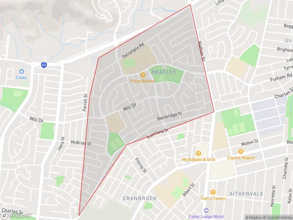 Heatley, Queensland Polygon Area Map