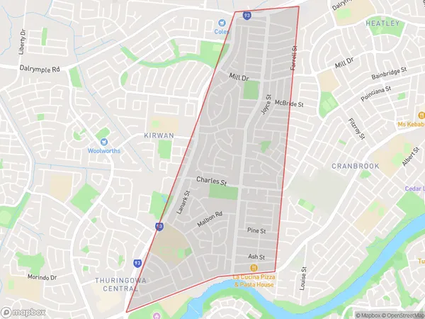 Kirwan East, Queensland Polygon Area Map