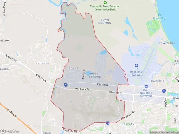 Postal Code 4818 Regions Map for Mount Louisa