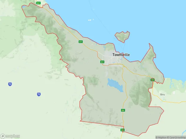 Townsville, Queensland Polygon Area Map