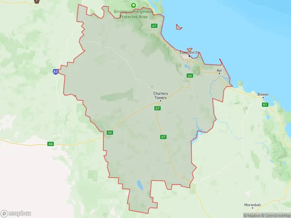 Townsville, Queensland Polygon Area Map