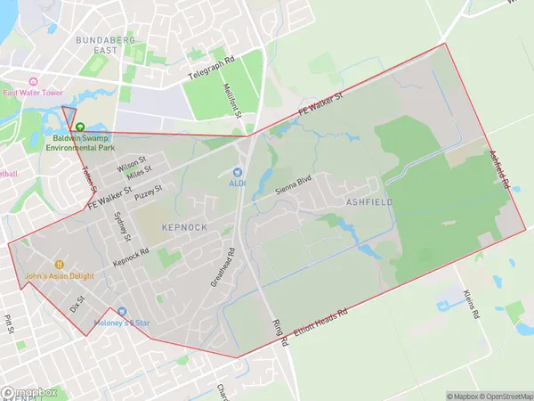 Ashfield Kepnock, Queensland Polygon Area Map