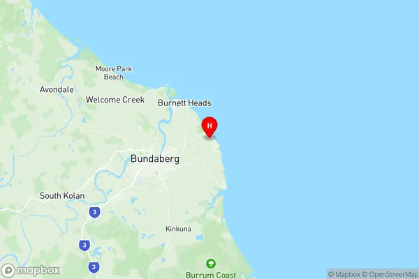 Bargara Burnett Heads, Queensland Region Map