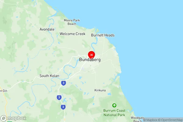 Bundaberg, Queensland Region Map