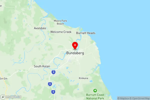 Bundaberg North Gooburrum, Queensland Region Map