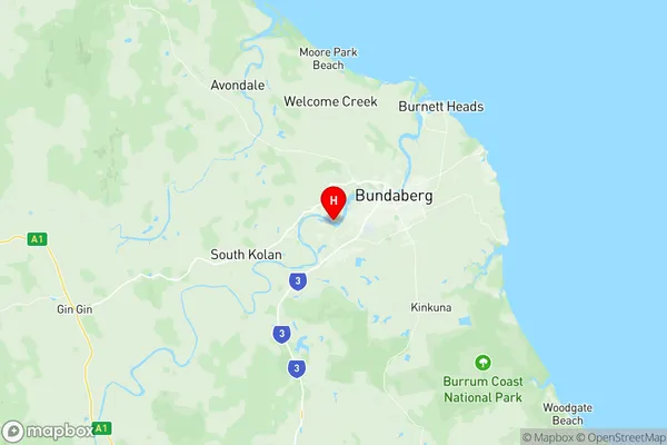 Bundaberg Region North, Queensland Region Map