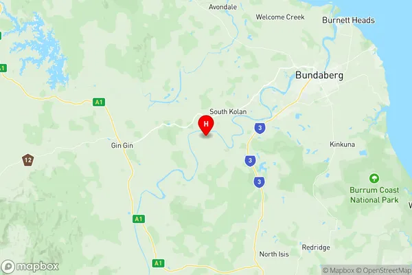 Bundaberg Region South, Queensland Region Map