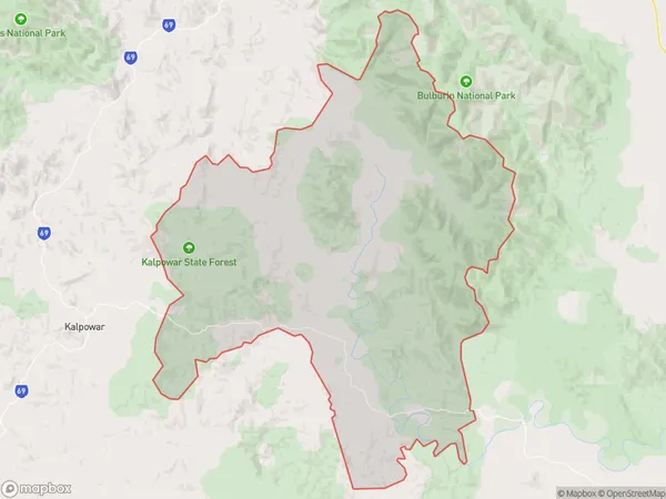 AU PostCode 4630 Suburbs Map for North Burnett