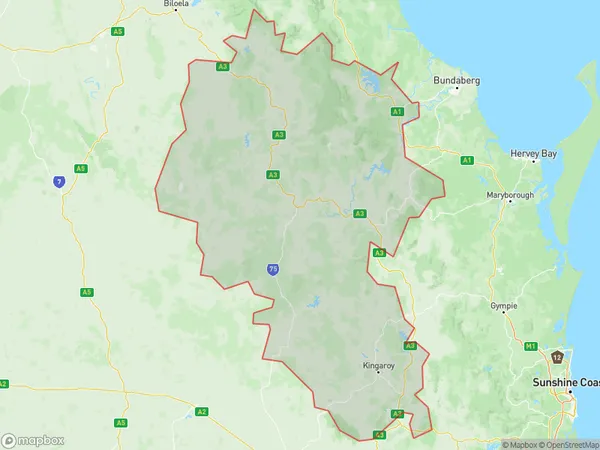 Burnett, Queensland Polygon Area Map