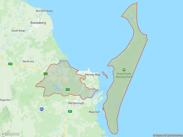 Burrum Fraser, Queensland Polygon Area Map