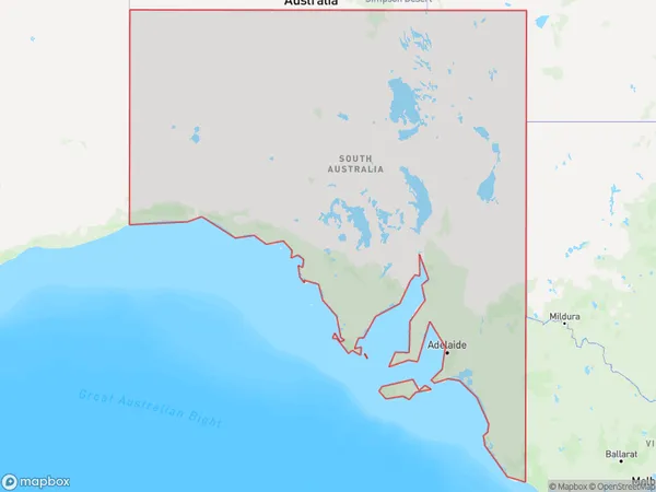 South Australia, South Australia Polygon Area Map