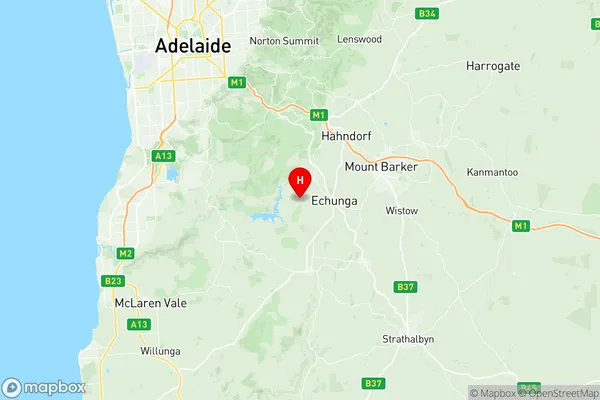 Hahndorf Echunga, South Australia Region Map