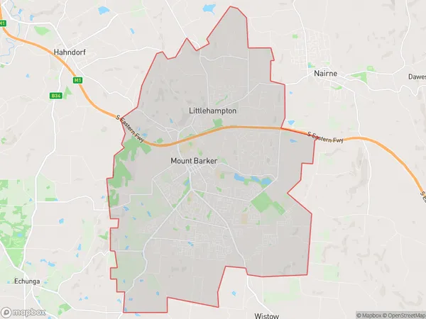 ZipCode 5251 Areas Map for Mount Barker