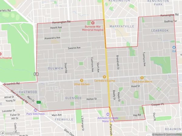 Postal Code 5066 Regions Map for Toorak Gardens