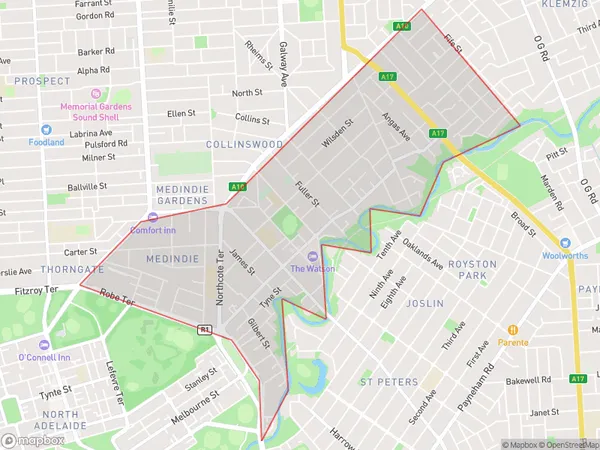 AU PostCode 5081 Suburbs Map for Walkerville