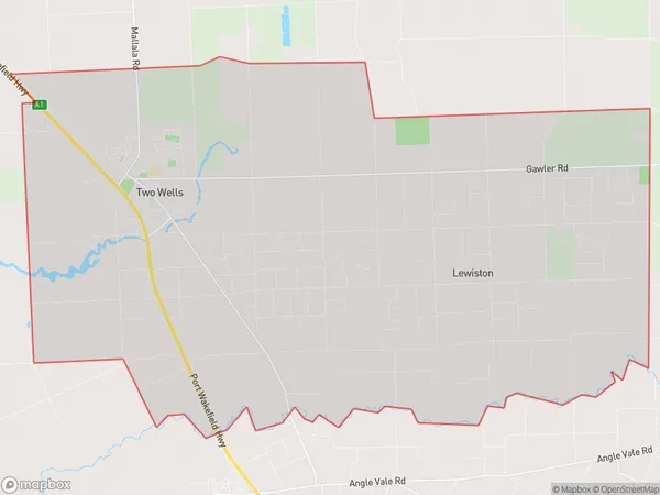 Lewiston Two Wells, South Australia Polygon Area Map