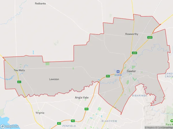 Gawler Two Wells, South Australia Polygon Area Map