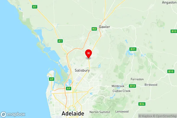 Elizabeth, South Australia Region Map