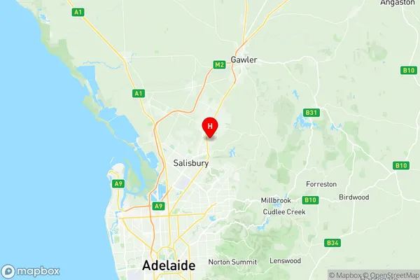 Elizabeth East, South Australia Region Map