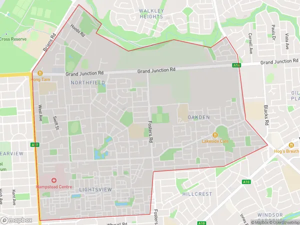 Northgate Northfield, South Australia Polygon Area Map