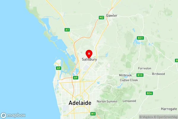 Salisbury, South Australia Region Map