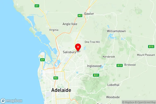 Salisbury East, South Australia Region Map