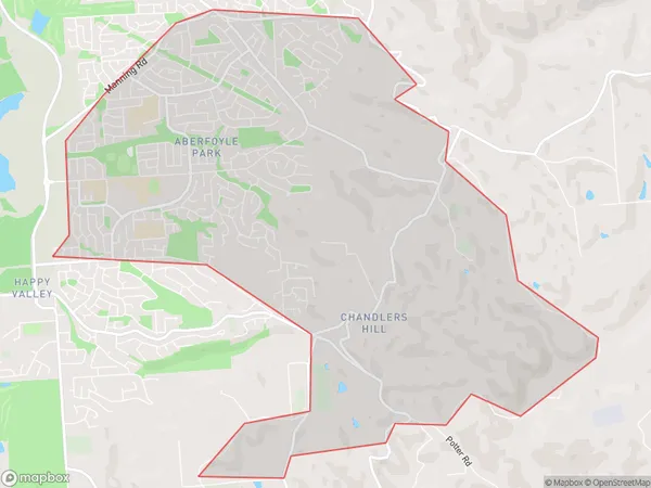 Aberfoyle Park, South Australia Polygon Area Map