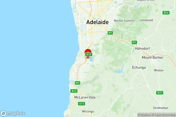 Happy Valley, South Australia Region Map