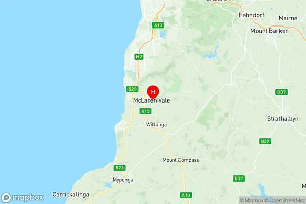 McLaren Vale, South Australia Region Map