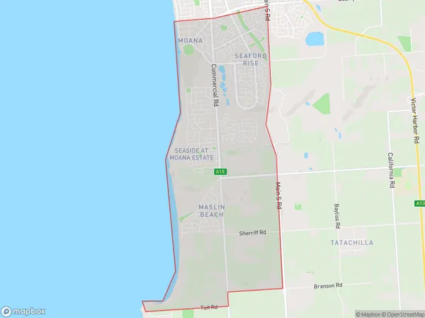 Seaford Rise Moana, South Australia Polygon Area Map