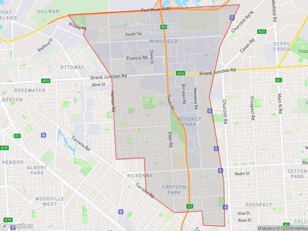 ZipCode 5010 Areas Map for The Parks