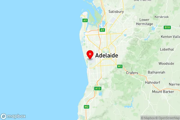 Adelaide Airport, South Australia Region Map