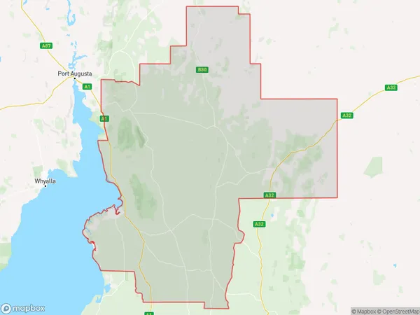 Mid North, South Australia Polygon Area Map