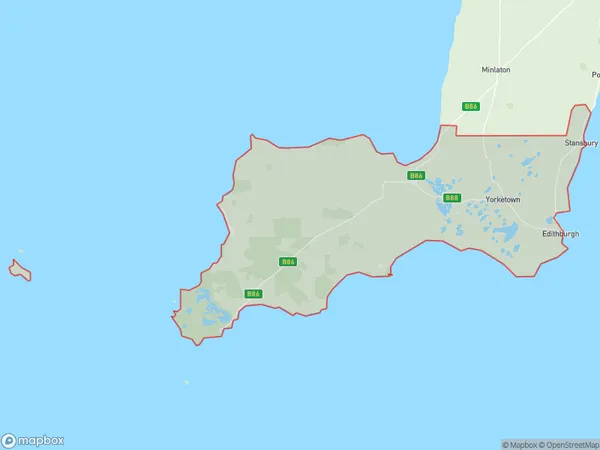 AU PostCode 5606 Suburbs Map for Yorke Peninsula - South