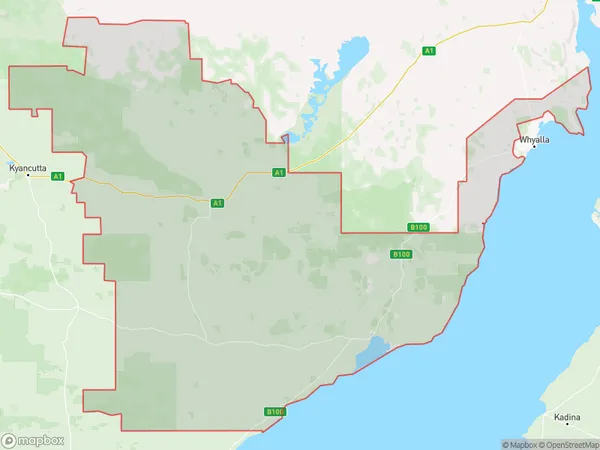 ZipCode 5603 Areas Map for Kimba - Cleve - Franklin Harbour