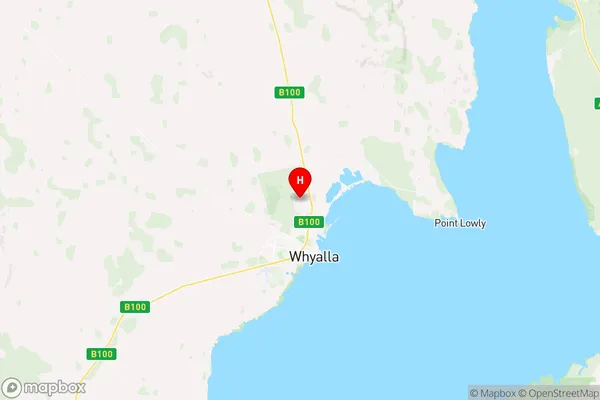 Whyalla North, South Australia Region Map