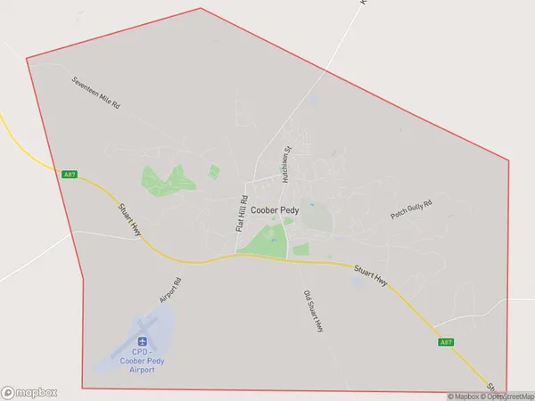 AU PostCode 5723 Suburbs Map for Coober Pedy