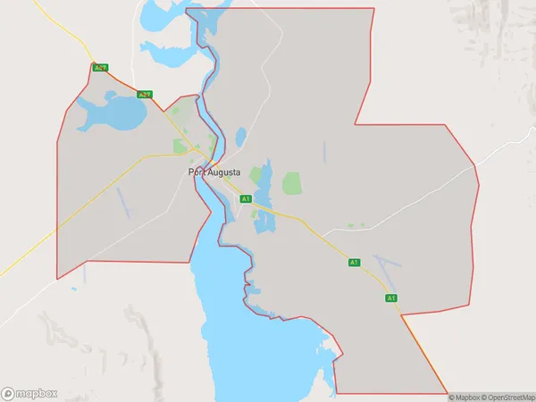 AU PostCode 5710 Suburbs Map for Port Augusta