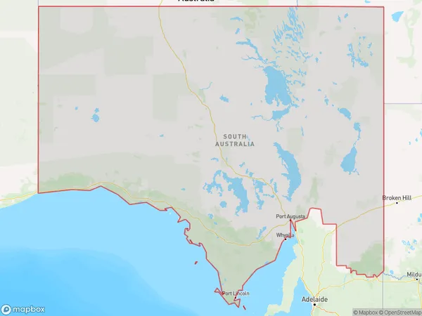 South Australia Outback, South Australia Polygon Area Map