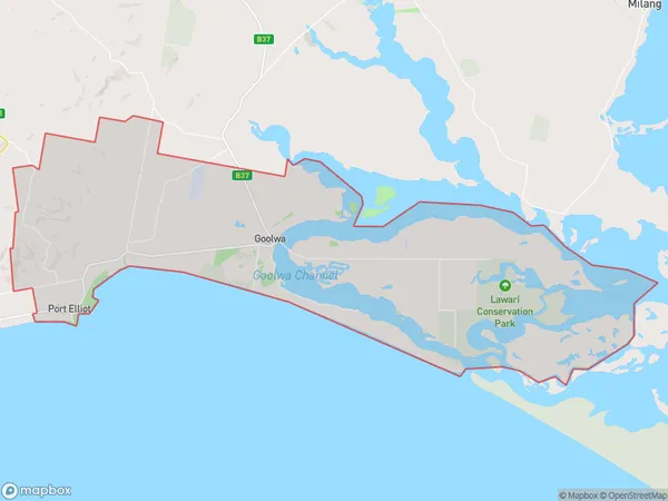 AU PostCode 5214 Suburbs Map for Goolwa - Port Elliot