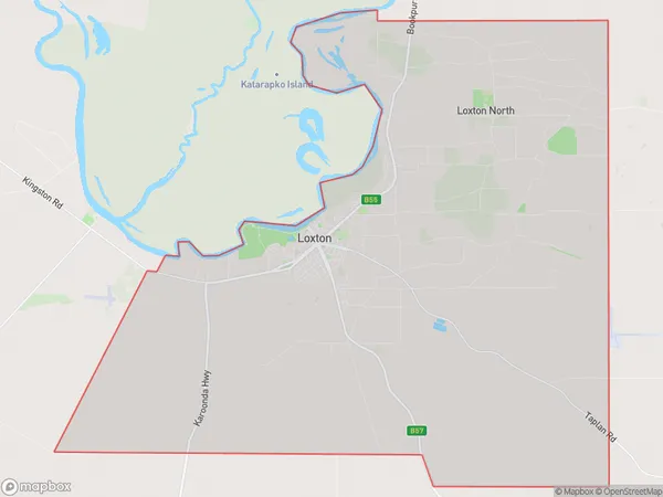 Loxton, South Australia Polygon Area Map