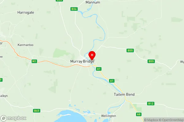 Murray Bridge, South Australia Region Map