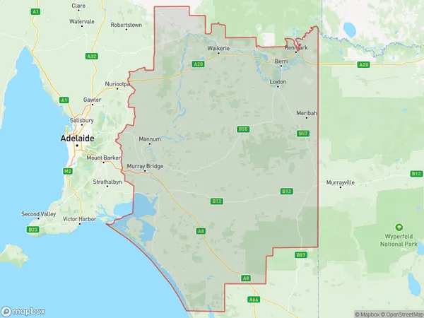 Murray and Mallee, South Australia Polygon Area Map