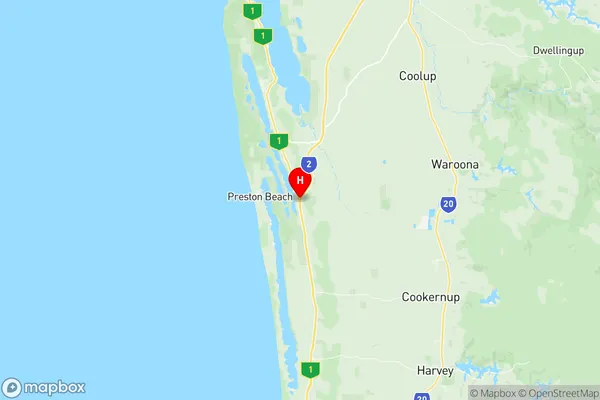 Waroona, Western Australia Region Map