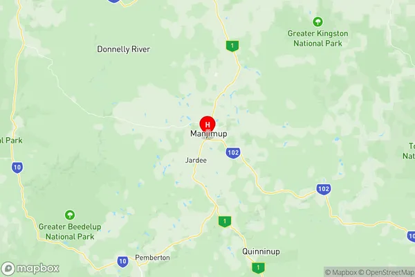 Manjimup, Western Australia Region Map