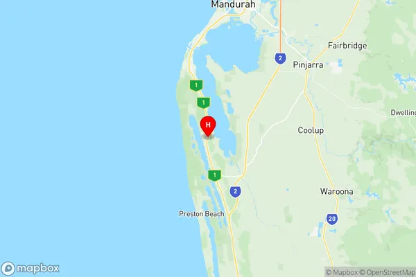 Dawesville Bouvard, Western Australia Region Map