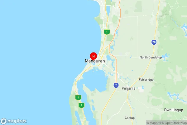 Halls Head Erskine, Western Australia Region Map