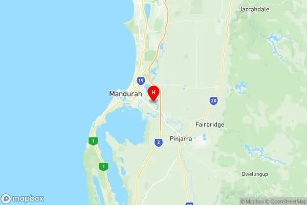 Mandurah East, Western Australia Region Map