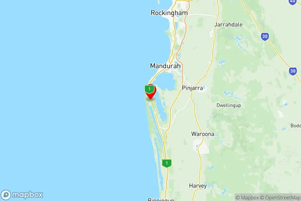 Mandurah, Western Australia Region Map